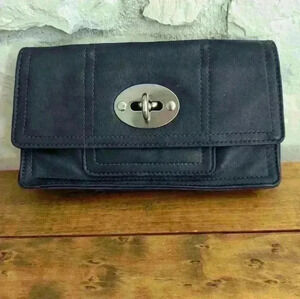 Dark Blue Leather Crossbody Purse PallieBag